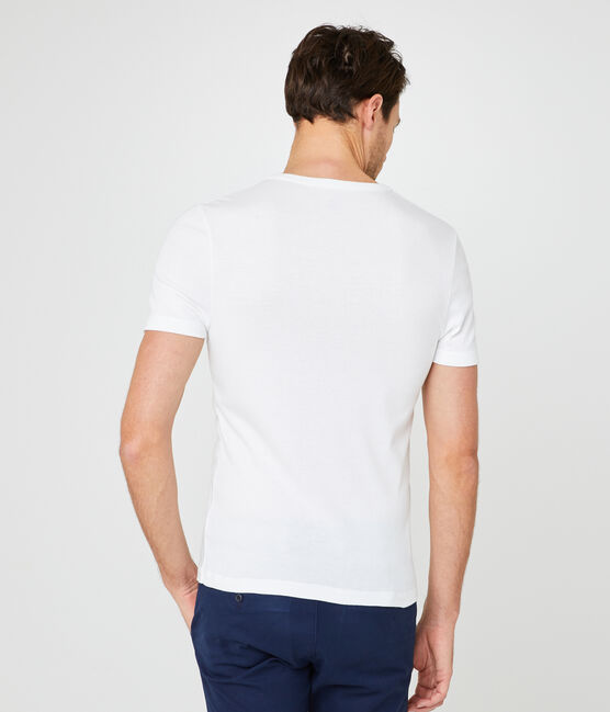 Camiseta manga corta de cuello redondo para hombre blanco ECUME