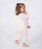 Pijama de algodón sin pies con cuello claudine para bebé rosa FLEUR