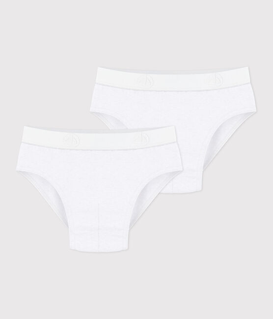 Juego de 2 slips infantiles lisos de algodón variante 1