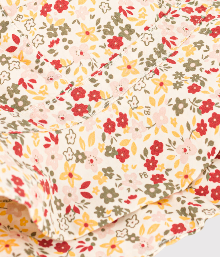 Capelina con flores para beb&eacute; crudo/multicolor