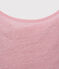 Camiseta de lino con cuello redondo rosa BABYLONE/gris ARGENT
