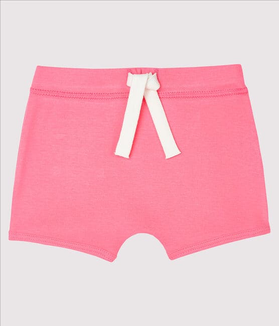Pantalón corto liso para bebé unisex rosa CUPCAKE