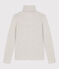 Camiseta L'ICONIQUE abrigada con cuello vuelto para mujer gris BELUGA CHINE