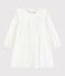 Vestido de manga larga para bebé niña blanco MARSHMALLOW/gris ARGENT
