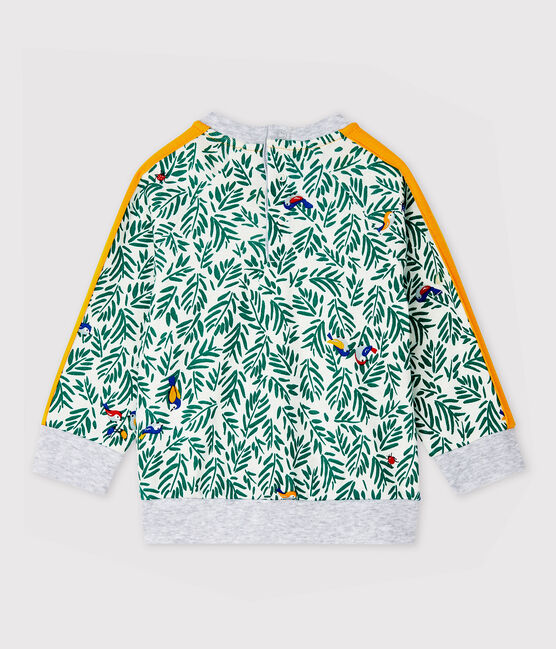 Sudadera estampada de canalé de bebé niño blanco MARSHMALLOW/blanco MULTICO