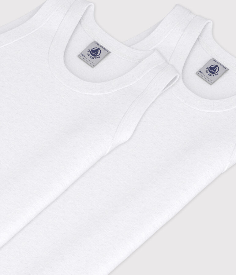 Lote de 2 camisetas de tirantes blancas de ni&ntilde;o multicolor