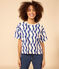 Camiseta LE BOXY estampada de algodón para mujer blanco AVALANCHE/ MULTICO