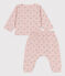 Conjunto de túbico estampado para bebé rosa SALINE/blanco MULTICO