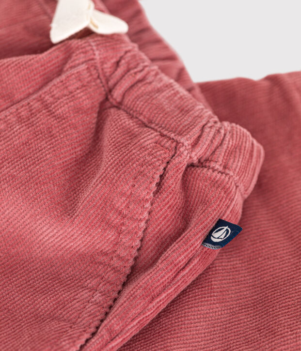 Pantal&oacute;n de terciopelo para beb&eacute; rosa