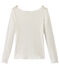 Camiseta manga larga de lino para mujer blanco LAIT