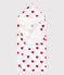 Capa de baño de rizo con corazones para bebé blanco MARSHMALLOW/rojo TERKUIT