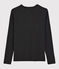 Camiseta de cuello de pico emblemática de algodón de mujer gris CITY CHINE