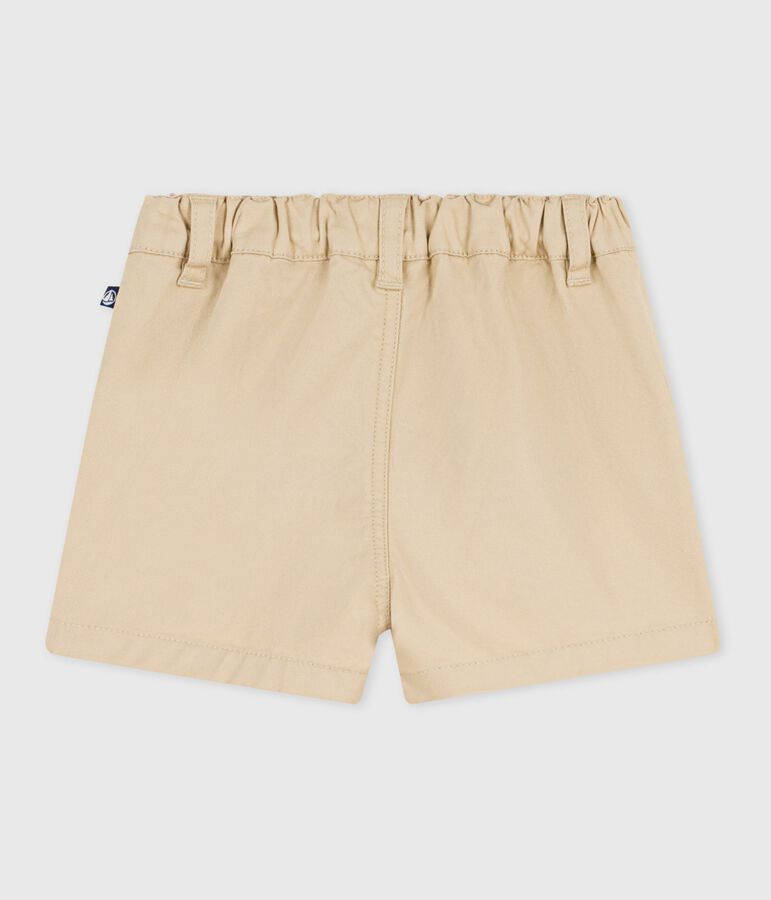 Shorts lisos de algod&oacute;n para beb&eacute; beige SANDER