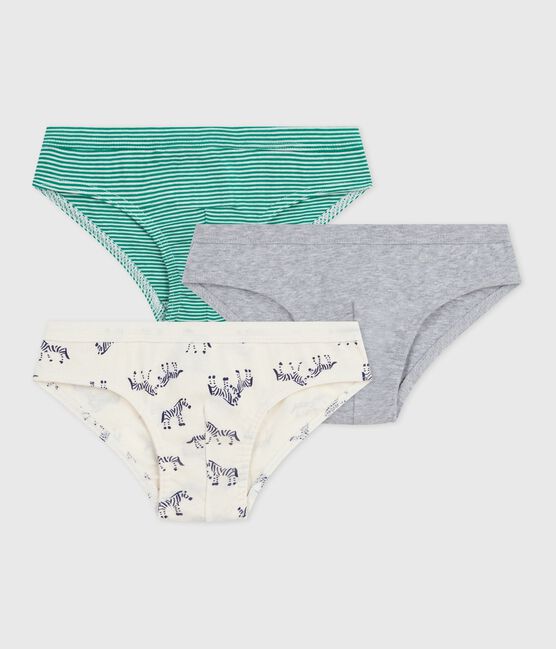 Juego de slips infantiles de algodón con estampado de cebras variante 1
