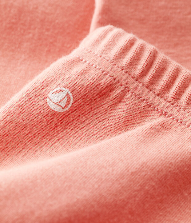 Leggings de algod&oacute;n org&aacute;nico de beb&eacute; rosa