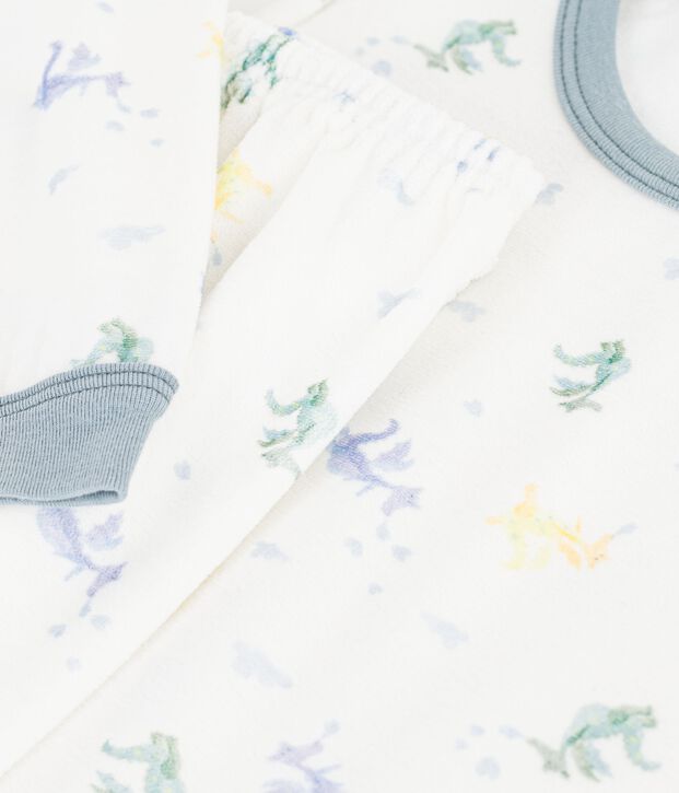 Pijama infantil de terciopelo con estampado blanco/azul/multicolor