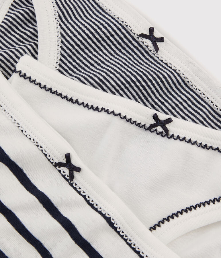 Lote de 3 braguitas de rayas de ni&ntilde;a multicolor