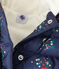 Abrigo para bebé niña estampado azul SMOKING/blanco MULTICO