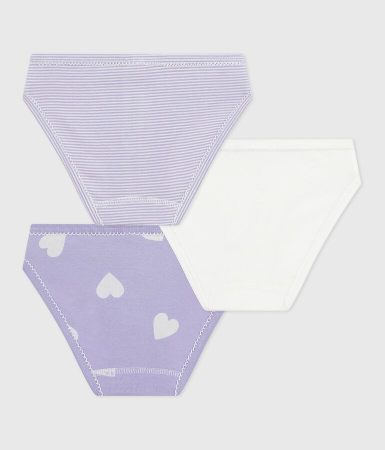Juego de braguitas infantiles de algod&oacute;n con estampado de corazones multicolor