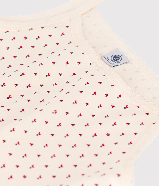 Camiseta de tirantes L'ICONIQUE de algod&oacute;n para mujer crudo/rojo/multicolor