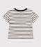 Camiseta de manga corta de punto flameado para bebé blanco AVALANCHE/azul SMOKING