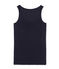Camiseta sin mangas de lino para mujer azul SMOKING
