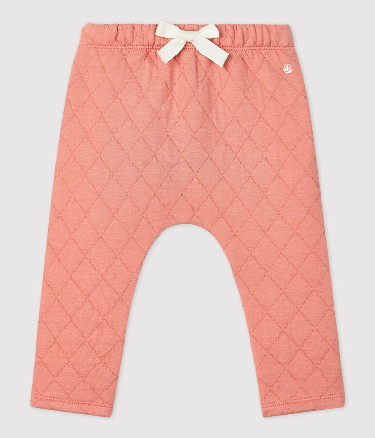 Pantal&oacute;n de tejido t&uacute;bico acolchado de beb&eacute; rosa