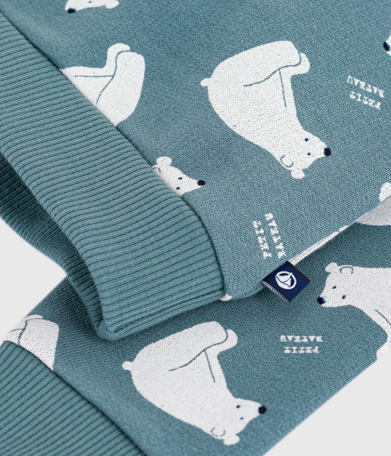 Sudadera de algod&oacute;n con estampado de oso para beb&eacute; azul/multicolor