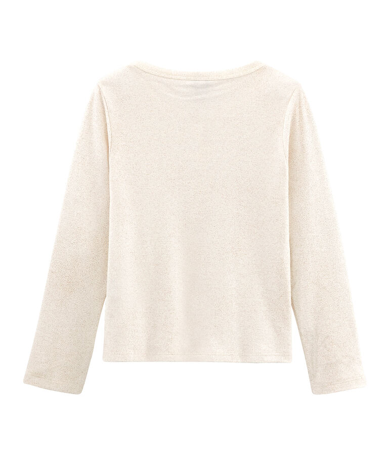 C&aacute;rdigan infantil para ni&ntilde;a blanco/rosa