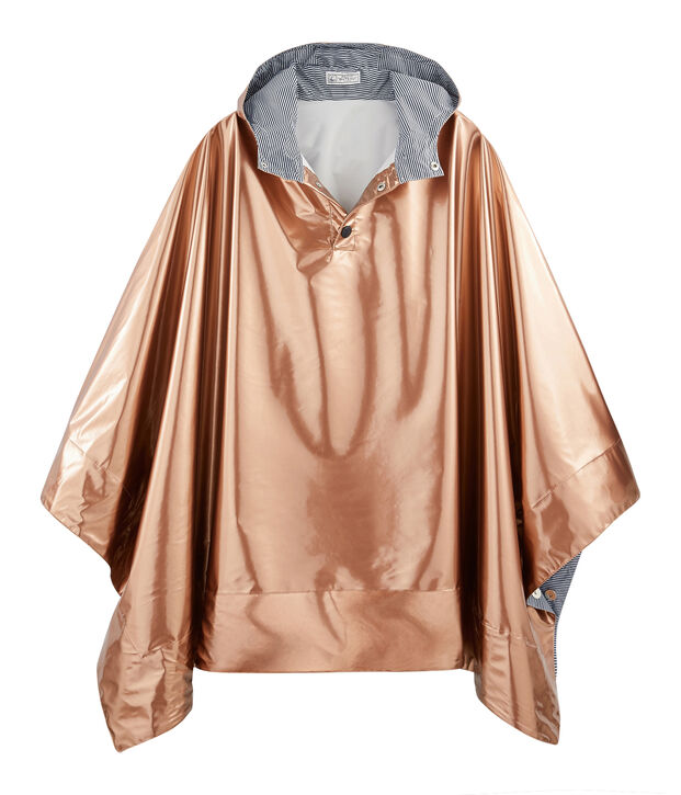 Poncho de lluvia reversible para mujer rosa