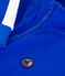 Sudadera infantil de algodón liso con cuello alto con cremallera azul PERSE