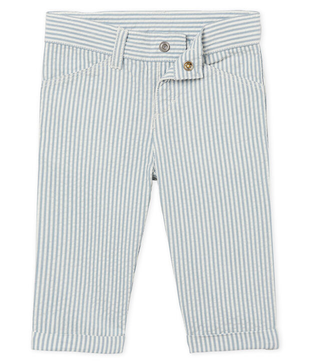 Pantal&oacute;n de rayas para beb&eacute; ni&ntilde;o azul/blanco