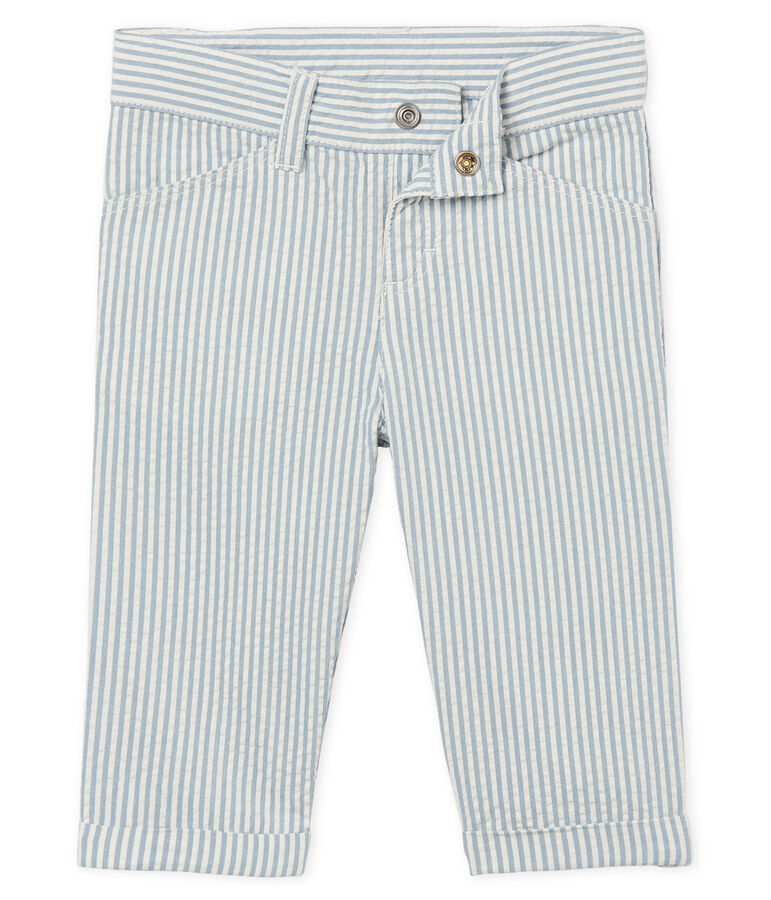 Pantal&oacute;n de rayas para beb&eacute; ni&ntilde;o azul/blanco