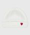 Gorro de reci&eacute;n nacido unisex de algod&oacute;n de punto blanco