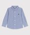 Camisa de popelina de niño azul BLEU/blanco BLANC
