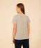 Camiseta LA RECTA de algodón con cuello redondo para mujer AVALANCHE/ CROCO
