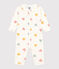 Pijama sin pies de algodón con corazones multicolores para bebé blanco MARSHMALLOW/blanco MULTICO