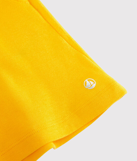 Pantalón corto de algodón de niña amarillo JAUNE
