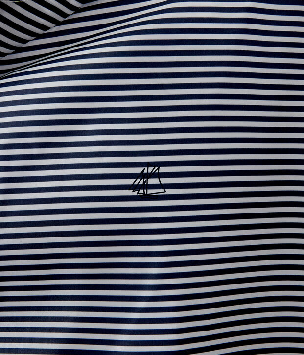Cortavientos corto unisex azul/blanco