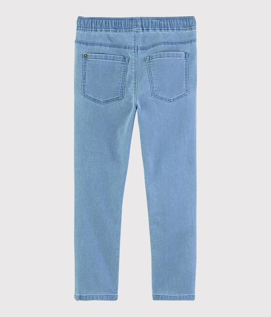 Pantalón de felpa vaquero de niño azul DENIM CLAIR