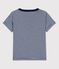Camiseta de niño Petit Bateau x Water Family azul MEDIEVAL/blanco MARSHMALLOW