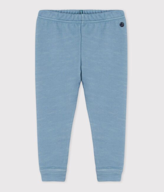Leggings de punto de lana y algodón para bebé azul ROVER