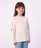 Marinera infantil de algod&oacute;n a rayas rosa/rosa