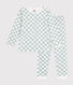Pijama infantil de algodón con estampado de damero