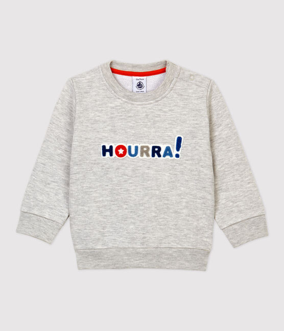 Sudadera de muletón de bebé. gris BELUGA CHINE