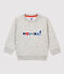 Sudadera de muletón de bebé. gris BELUGA CHINE