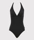 Traje de baño de 1 pieza liso de mujer