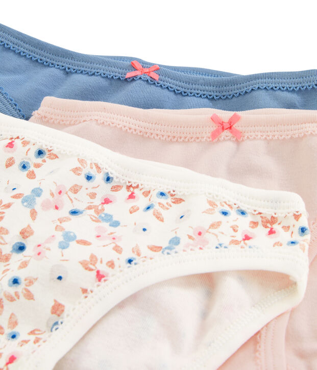 Tr&iacute;o de braguitas para ni&ntilde;a para ni&ntilde;a multicolor