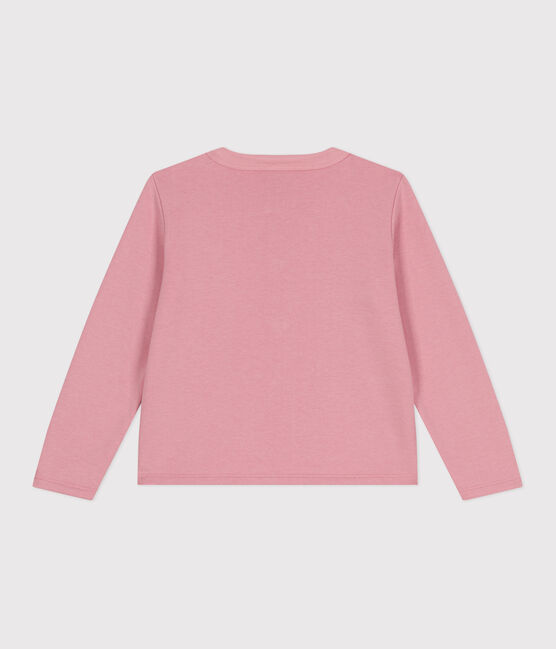 Cárdigan infantil de felpa lisa rosa CHARME