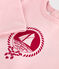 Sudadera de algodón con estampado de Petit Bateau vintage para bebé rosa JOLI